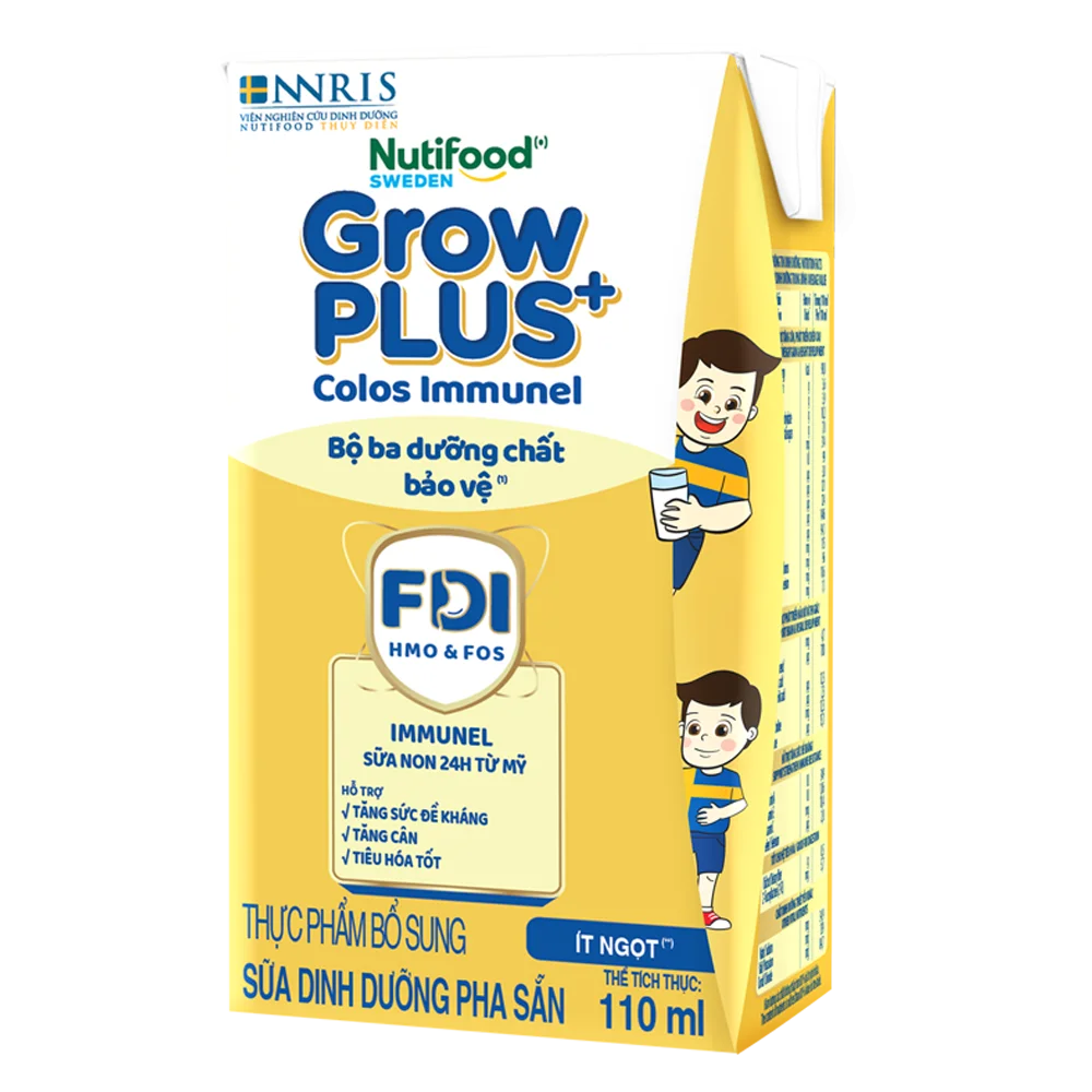 Combo 5 Thùng sữa GrowPLUS+ Colos Immunel, 4x110ml, 60 lốc (5 thùng 12 lốc hoặc 10 thùng 6 lốc)