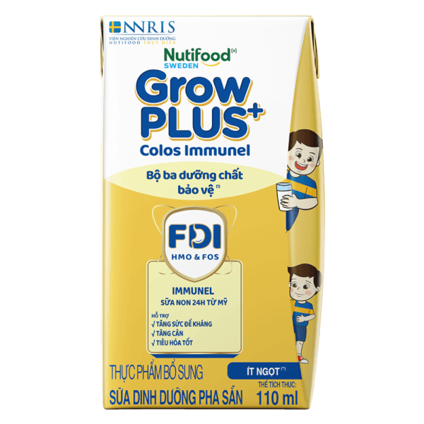 Combo 4 Thùng sữa GrowPLUS+ Colos Immunel, 4x110ml, 48 lốc (4 thùng 12 lốc hoặc 8 thùng 6 lốc)