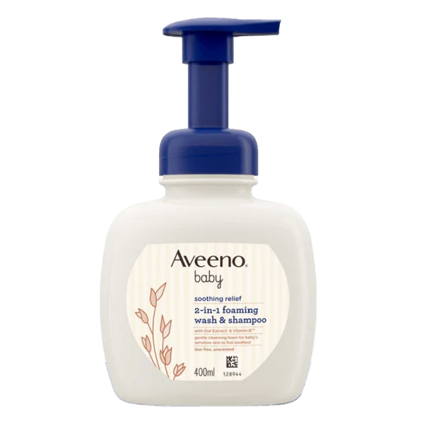 Sữa tắm gội tạo bọt 2 trong 1 Aveeno baby soothing relief 2in1 foaming wash & shampoo 400ml