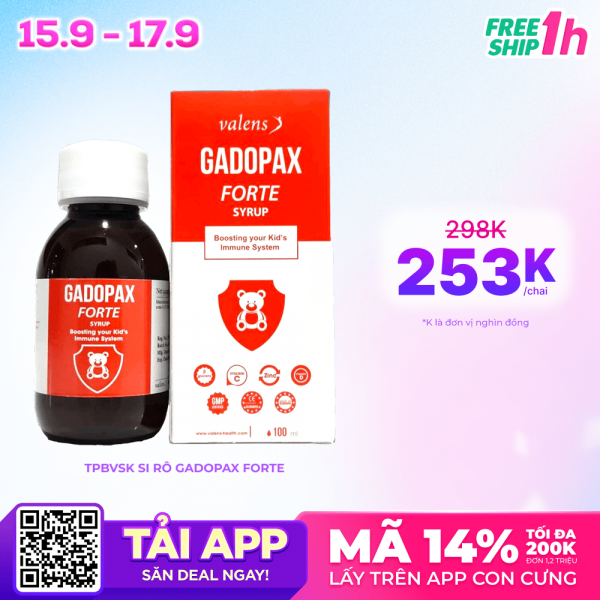 Siro Tăng Đề Kháng Bé GADOPAX FORTE (từ 0 tuổi)