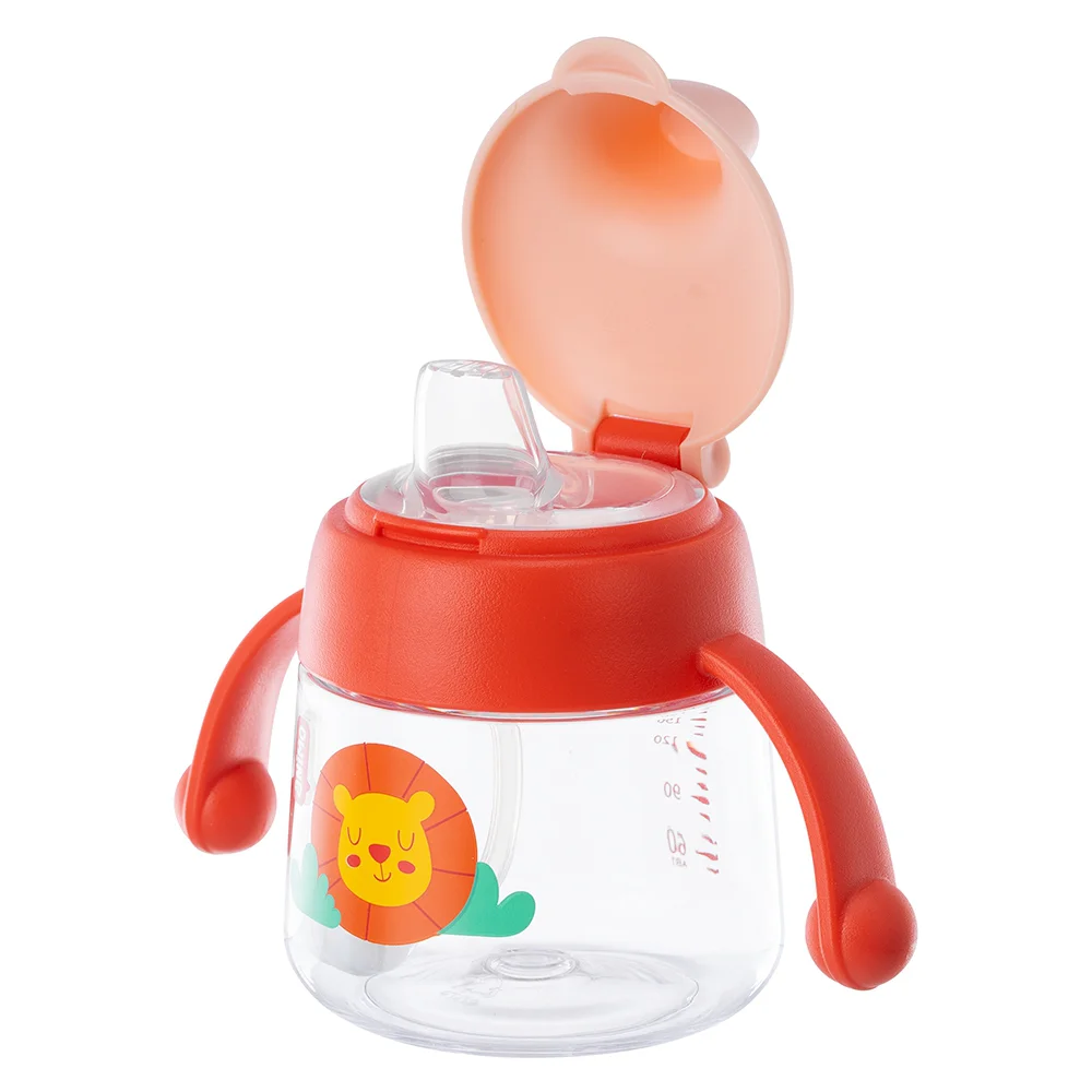 Combo 2 bình tập uống núm silicone Animo (đỏ, 180ml, RK-B1042A)