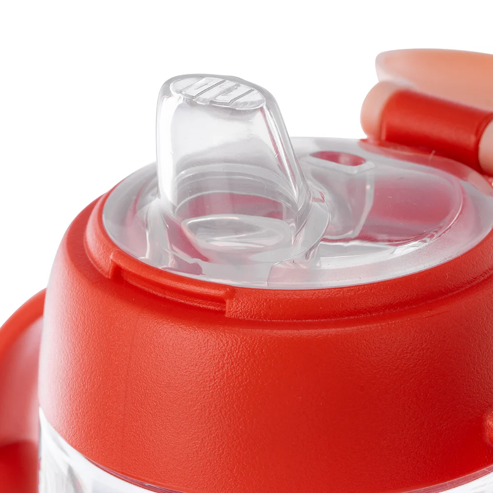 Combo 2 bình tập uống núm silicone Animo (đỏ, 180ml, RK-B1042A)