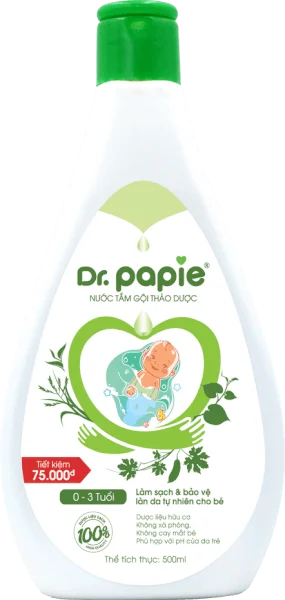 Nước tắm thảo dược Dr Papie 500ml