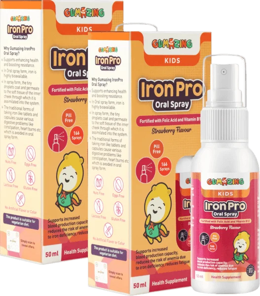 Combo 02 Thực phẩm bảo vệ sức khoẻ Gumazing Iron Pro Oral Spray 50ml