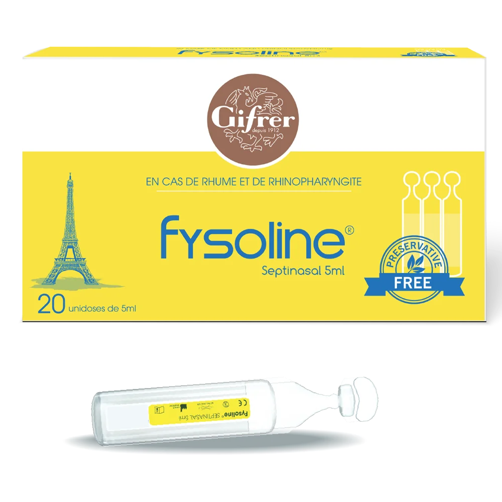 Dung dịch vệ sinh mũi cho người cảm lạnh và viêm mũi Fysoline(20 ống/ hộp)(New)