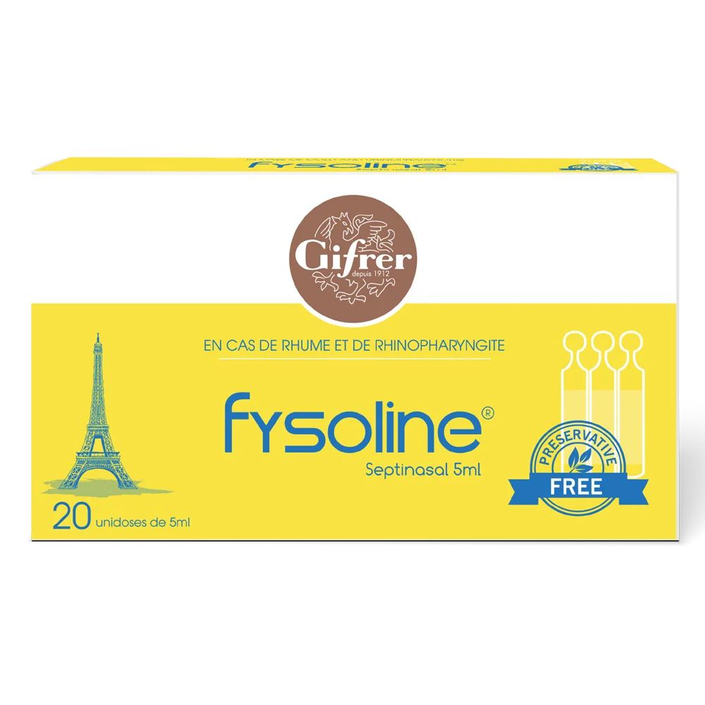 Dung dịch vệ sinh mũi cho người cảm lạnh và viêm mũi Fysoline(20 ống/ hộp)(New)