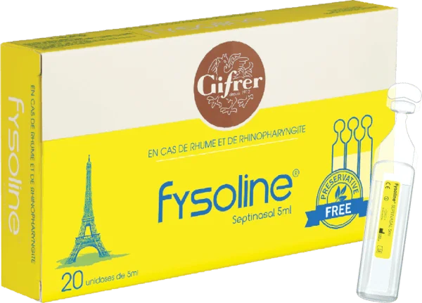 Dung dịch vệ sinh mũi cho người cảm lạnh và viêm mũi Fysoline(20 ống/ hộp)(New)