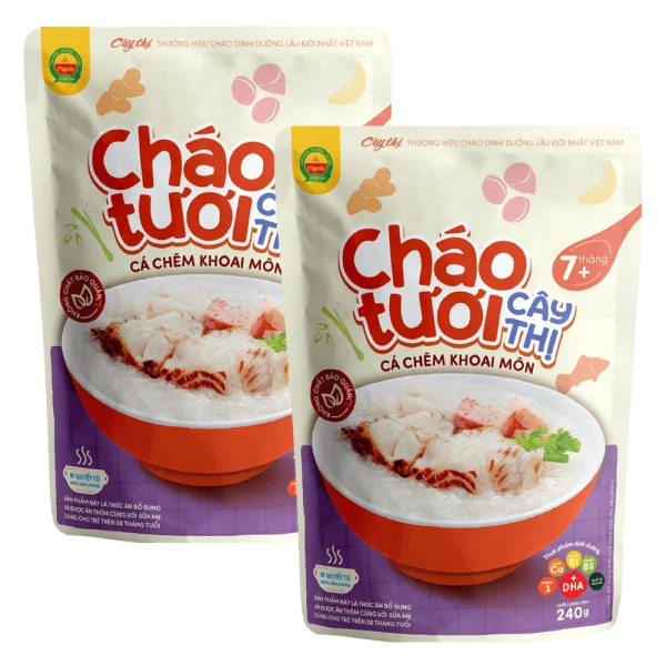 Combo 2 Cháo tươi Cây Thị cá chẽm khoai môn
