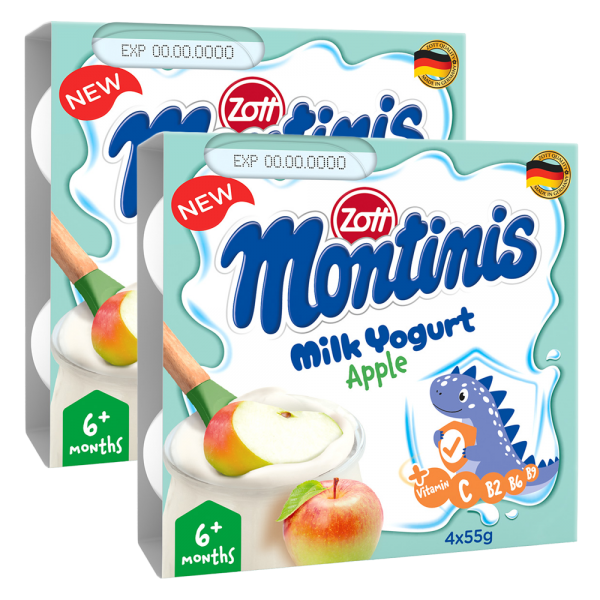 Combo 2 Sữa chua Zott Montinis vị Táo 4*55g