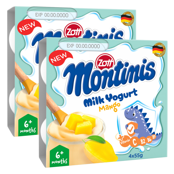 Combo 2 Sữa chua Zott Montinis vị Xoài 4*55g