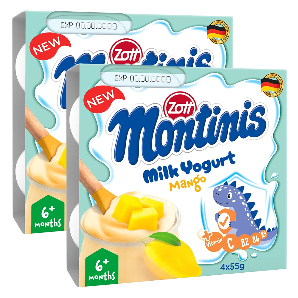 Combo 2 Sữa chua Zott Montinis vị Xoài 4*55g