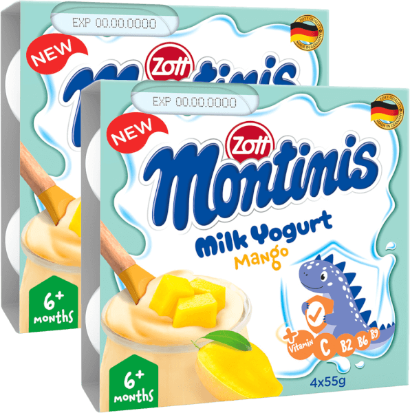 Combo 2 Sữa chua Zott Montinis vị Xoài 4*55g