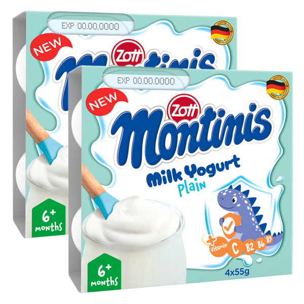 Combo 2 Sữa chua Zott Montinis vị nguyên bản 4*55g