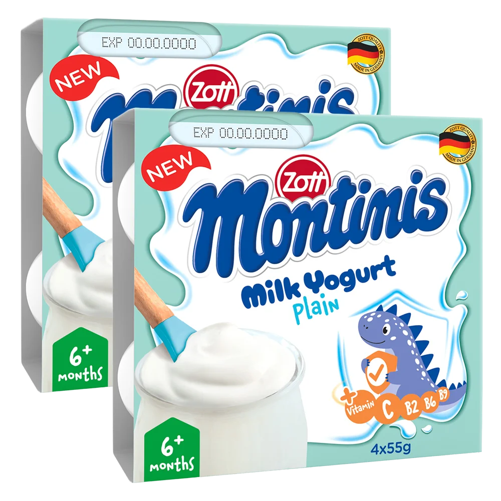 Combo 2 Sữa chua Zott Montinis vị nguyên bản 4*55g