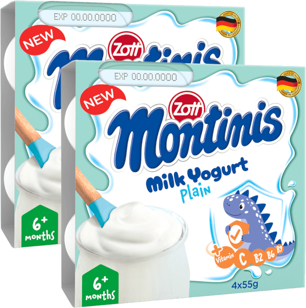 Combo 2 Sữa chua Zott Montinis vị nguyên bản 4*55g