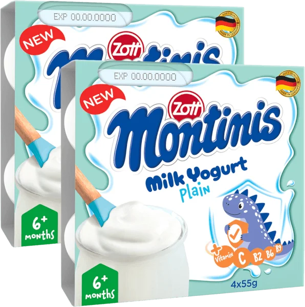 Combo 2 Sữa chua Zott Montinis vị nguyên bản 4*55g