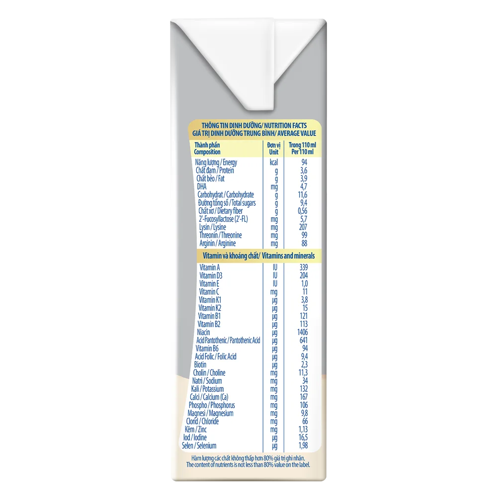 Sữa bột pha sẵn GrowPLUS+ vị chuối 110ml (lốc 4 hộp) (Trên 1 tuổi)