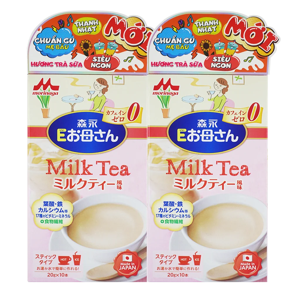 Combo 2 Sữa bầu Morinaga E-Okasan hương trà sữa 200g (10 thanh)