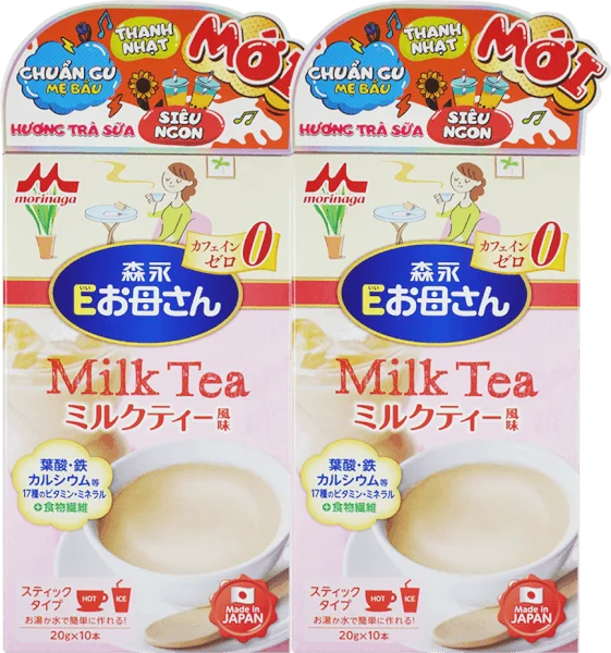 Combo 2 Sữa bầu Morinaga E-Okasan hương trà sữa 200g (10 thanh)
