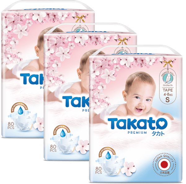 Combo 3 Tã dán Takato siêu mềm mại (S, 80 miếng)