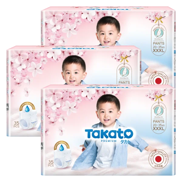 Combo 3 Tã quần Takato siêu mềm mại (XXXL, 35 miếng)