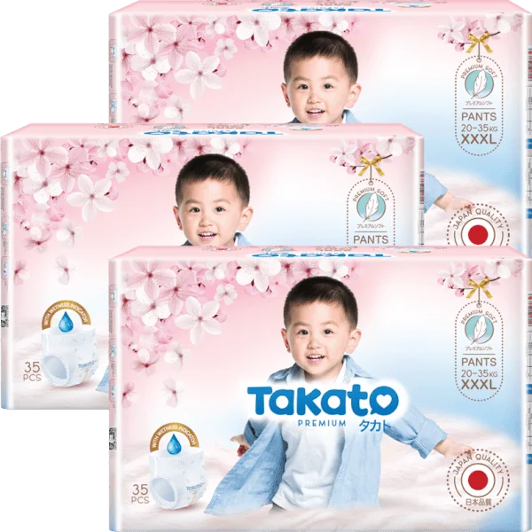 Combo 3 Tã quần Takato siêu mềm mại (XXXL, 35 miếng)