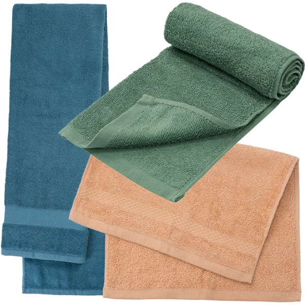 Combo 3 Khăn Cotton Animo T2408 gồm: 1 khăn lau tóc, 1 khăn mặt và 1 Khăn tắm