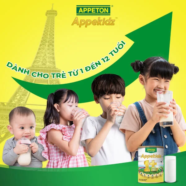 Sản phẩm dinh dưỡng công thức APPETON APPEKIDZ 1+ 900g (1-12 tuổi)