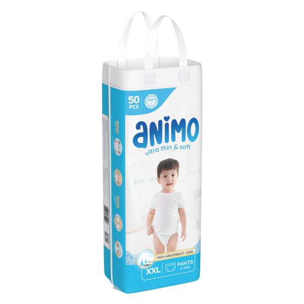 Tã Quần Animo Siêu Mềm Thoáng (XXL, 50 miếng)