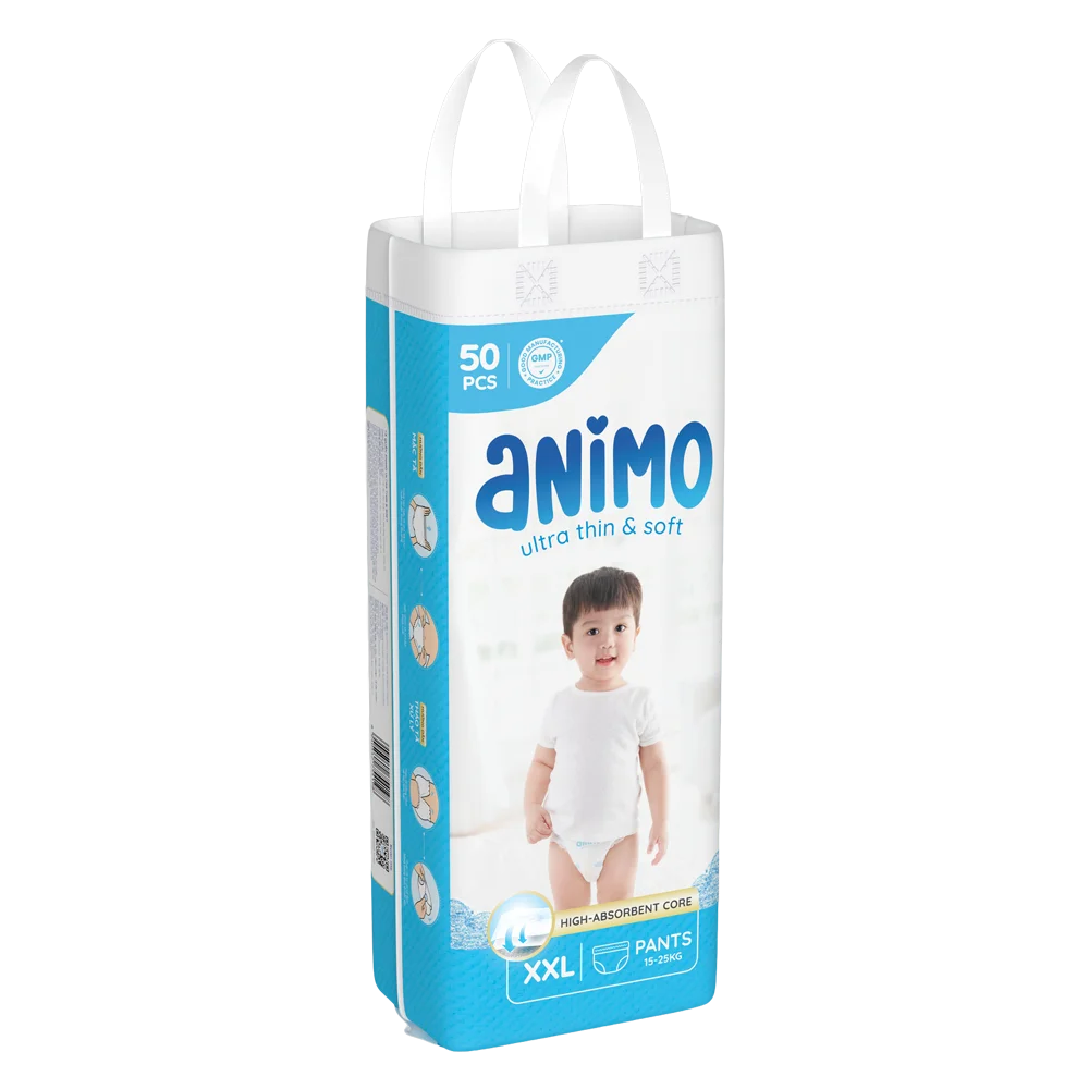 Tã Quần Animo Siêu Mềm Thoáng (XXL, 50 miếng)