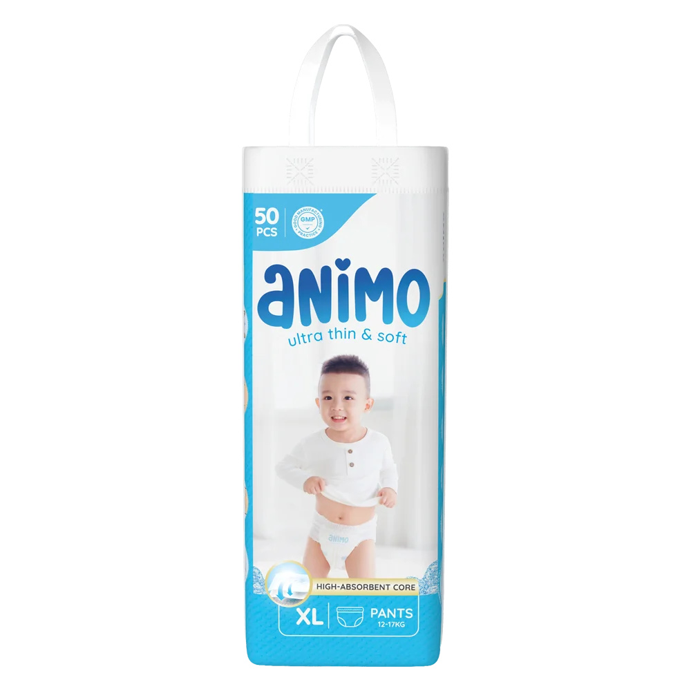 Tã Quần Animo Siêu Mềm Thoáng (XL, 50 miếng)