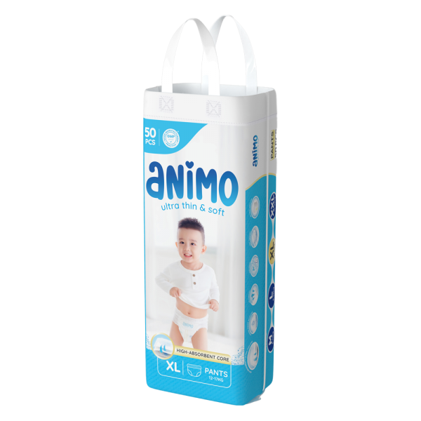 Tã Quần Animo Siêu Mềm Thoáng (XL, 50 miếng)