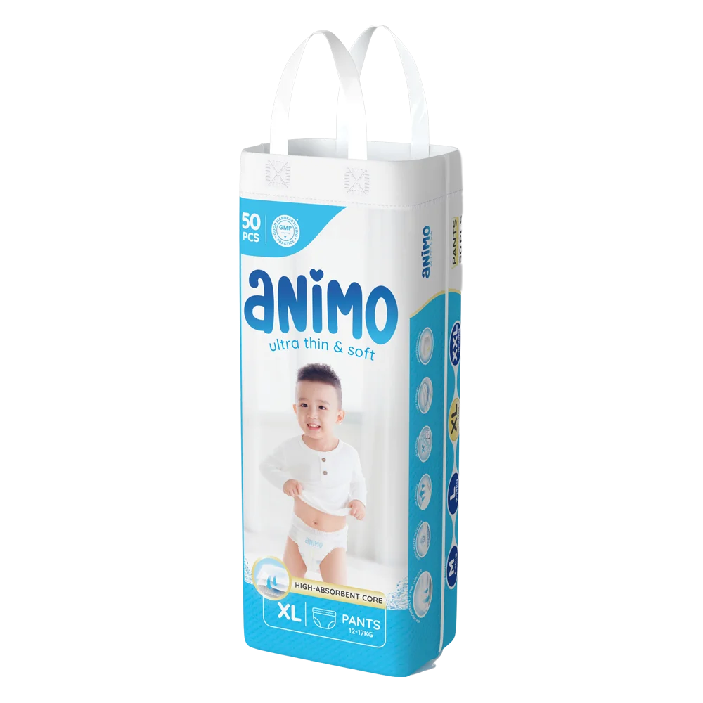 Tã Quần Animo Siêu Mềm Thoáng (XL, 50 miếng)