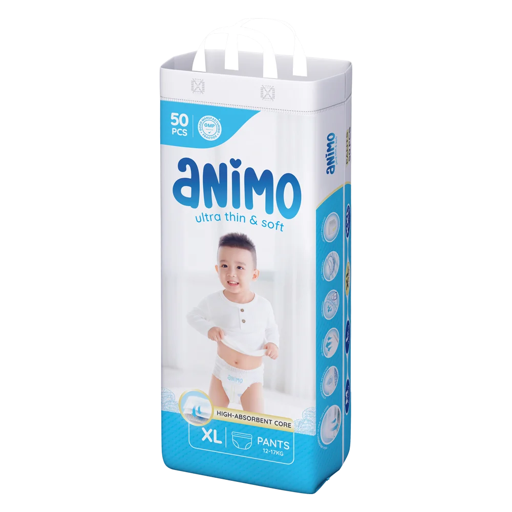 Tã Quần Animo Siêu Mềm Thoáng (XL, 50 miếng)