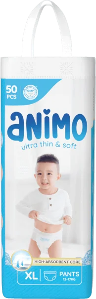 Tã Quần Animo Siêu Mềm Thoáng (XL, 50 miếng)