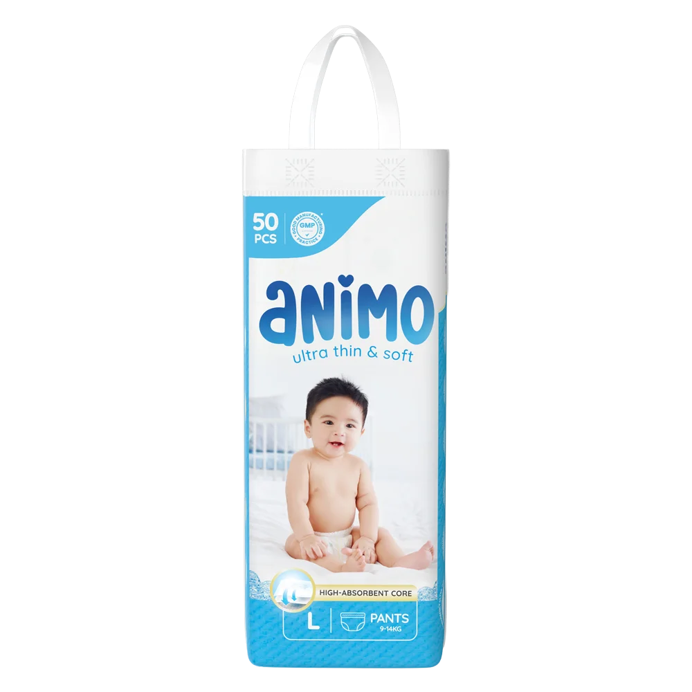 Tã Quần Animo Siêu Mềm Thoáng (L, 50 miếng)
