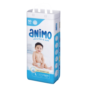 Quà tặng khi mua Combo 3 tã Quần Animo Siêu Mềm Thoáng (L, 50 miếng)