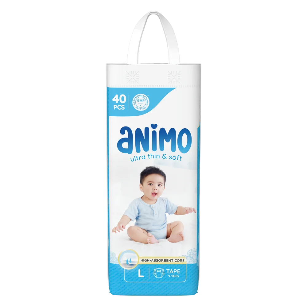 Tã dán Animo Siêu Mềm Thoáng (L, 40 miếng)