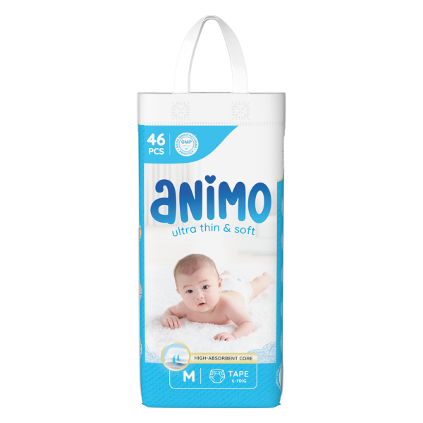 Tã dán Animo Siêu Mềm Thoáng (M, 46 miếng)