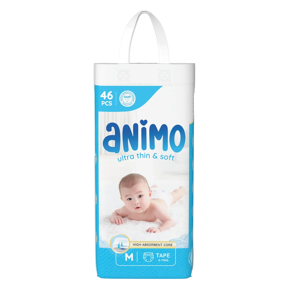 Tã dán Animo Siêu Mềm Thoáng (M, 46 miếng)