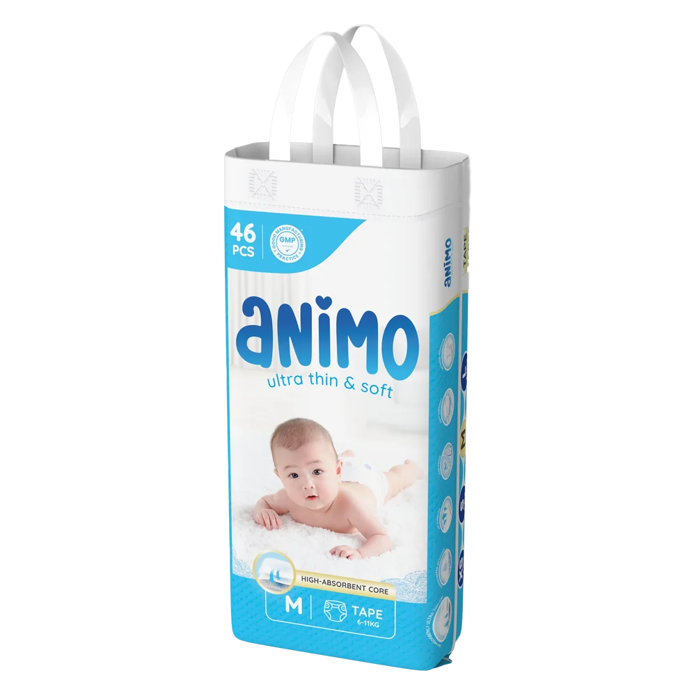 Tã dán Animo Siêu Mềm Thoáng (M, 46 miếng)