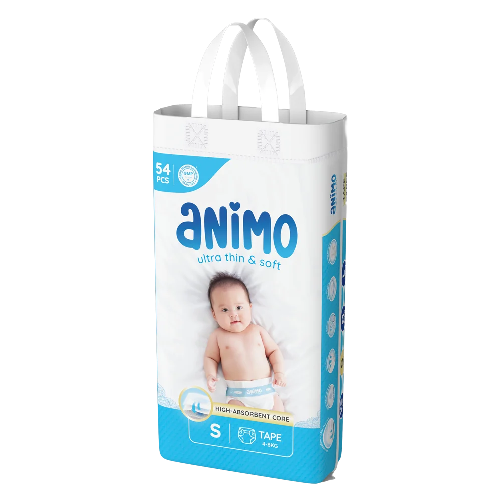 Tã dán Animo Siêu Mềm Thoáng (S, 54 miếng)