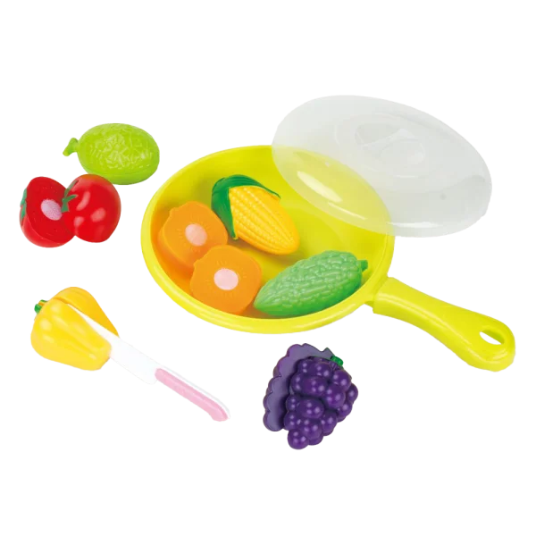 Bộ đồ chơi gồm chảo và dụng cụ cắt rau củ quả RFD413075 C505