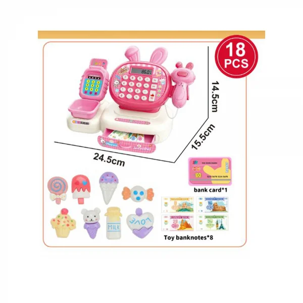 Bộ nhập vai máy tính tiền hình thỏ thông minh RFD645756 C505 (Hồng)