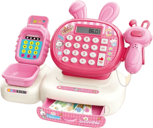 Bộ nhập vai máy tính tiền hình thỏ thông minh RFD645756 C505 (Hồng)