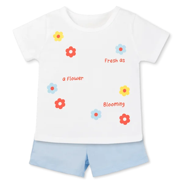 Bộ bé gái ngắn Animo Easy TX0925058 (1Y,Trắng-dương,TT07)