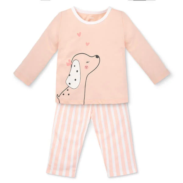 Bộ bé gái dài Animo Easy TX0825073 (1Y,Hồng-trắng,TT02)