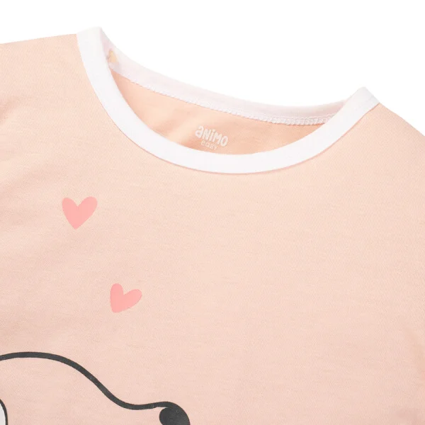 Bộ bé gái dài Animo Easy TX0825073 (1Y,Hồng-trắng,TT02)