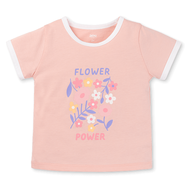 Áo bé gái ngắn Animo Easy TX0825074 (1-4Y,Hồng,TT02)