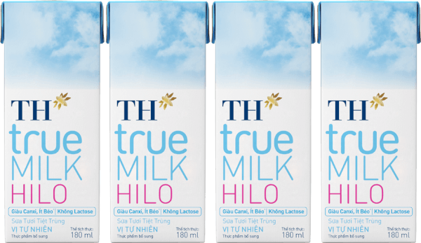 Sữa Tươi TH True Milk Hilo 180ml (lốc 4 hộp)